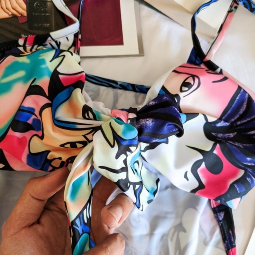 SALE 2pc/Lot Small Summer Crop Top Bikini Swimsuit - Picture 2 of 9